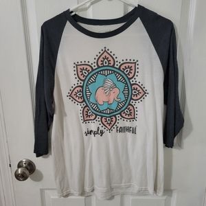 Simply faithful baseball tee